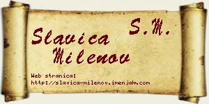Slavica Milenov vizit kartica